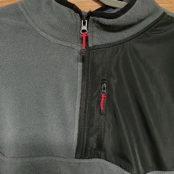 Starter size large (42-44) gray quarter zip fleece pullover top - Picture 3 of 8